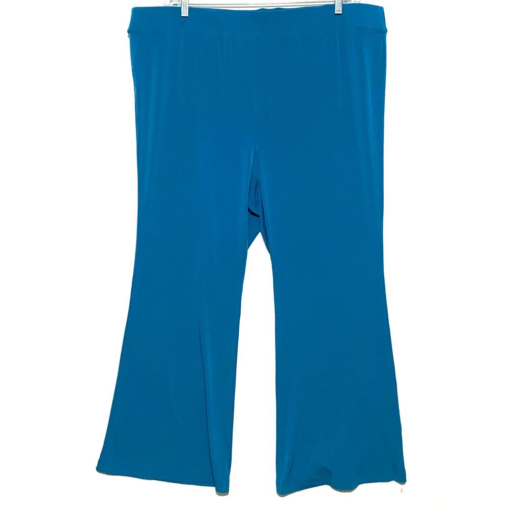 Lane Bryant Pull On Pants Aqua Womens Plus 22 / 24 Stretch Polyester Spandex